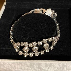 Three vintage 1950s bracelets. Bridal or prom vibe